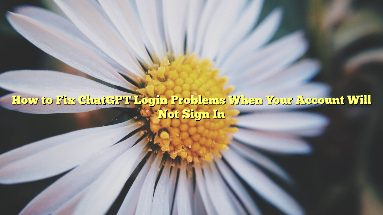 How to Fix ChatGPT Login Problems When Your Account Will Not Sign In